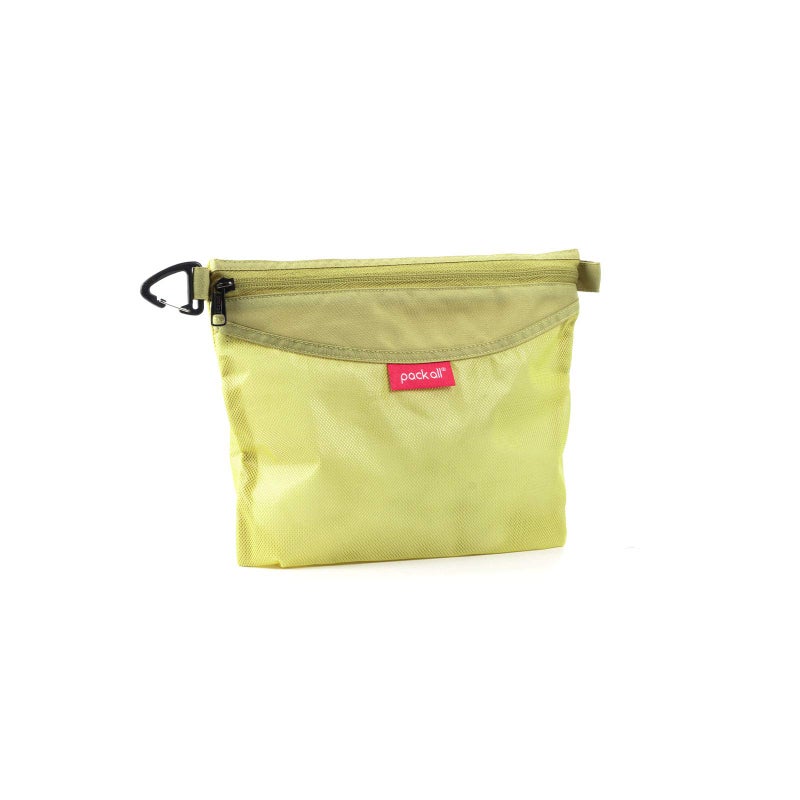 pack all Water-resistant Material Zipper Pouch, Mesh Zipper Bags for Storage, Travel, Office (Green, Medium) - Image 1
